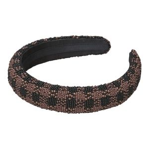 NWT Becksöndergaard GINGHAM BEADED HAIRBRACE